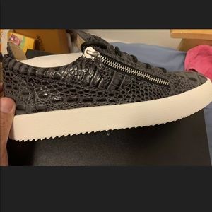 Giuseppe Zanotti London Croc-Embossed Leather